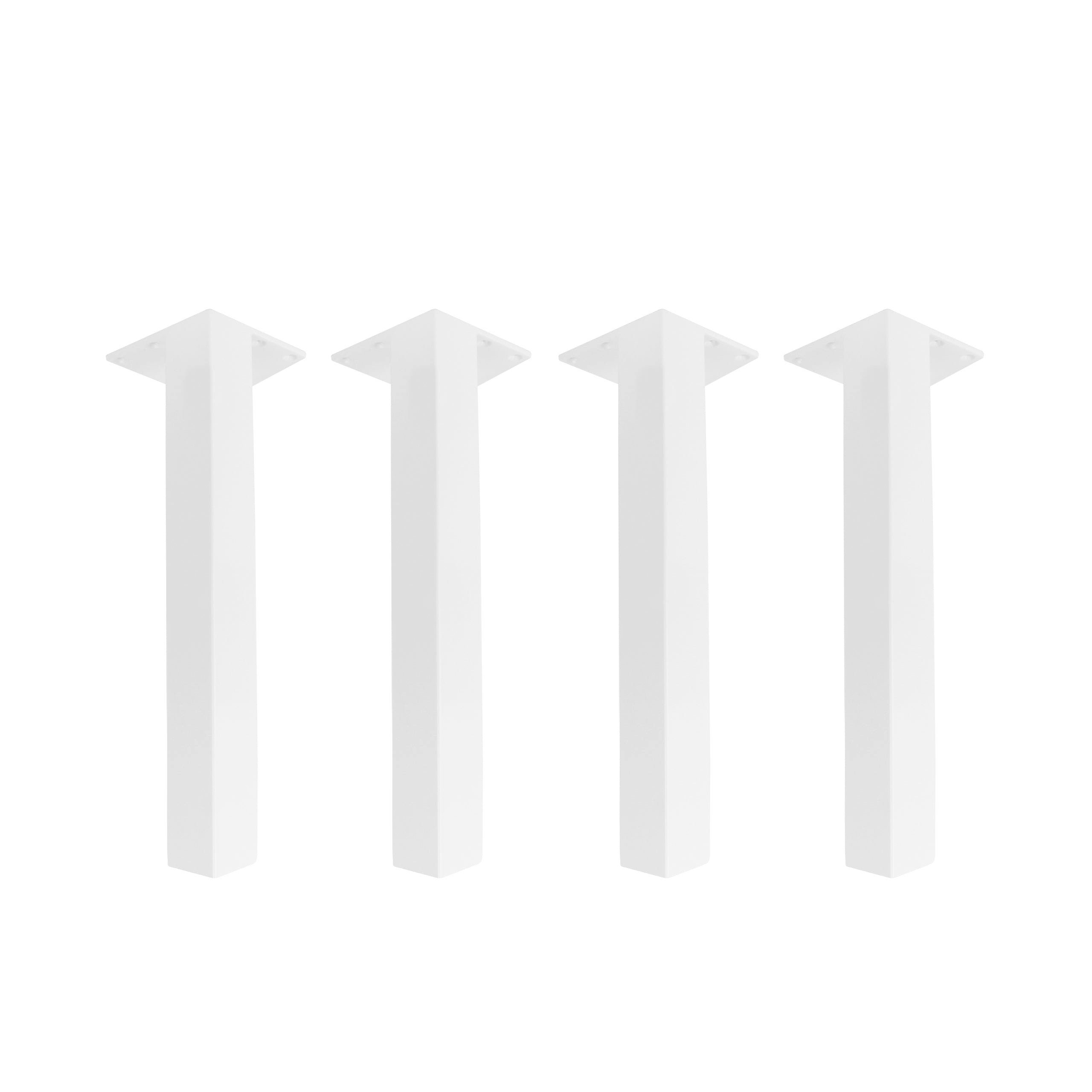 Natural Goods Berlin Tischbein STANDARD Legs, Tischbein, Möbelfüße, Gerade - 42cm (Bank / Couchtisch), Weiß