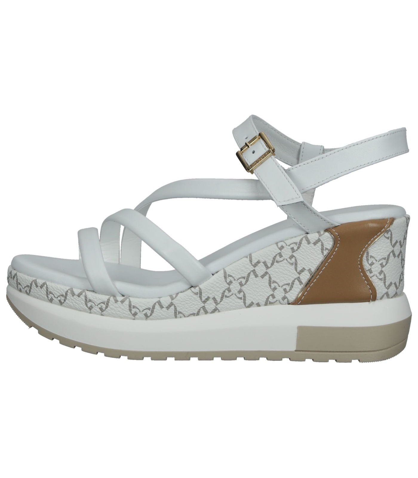 Nero Giardini Sandalen Leder Keilsandalette Weiß