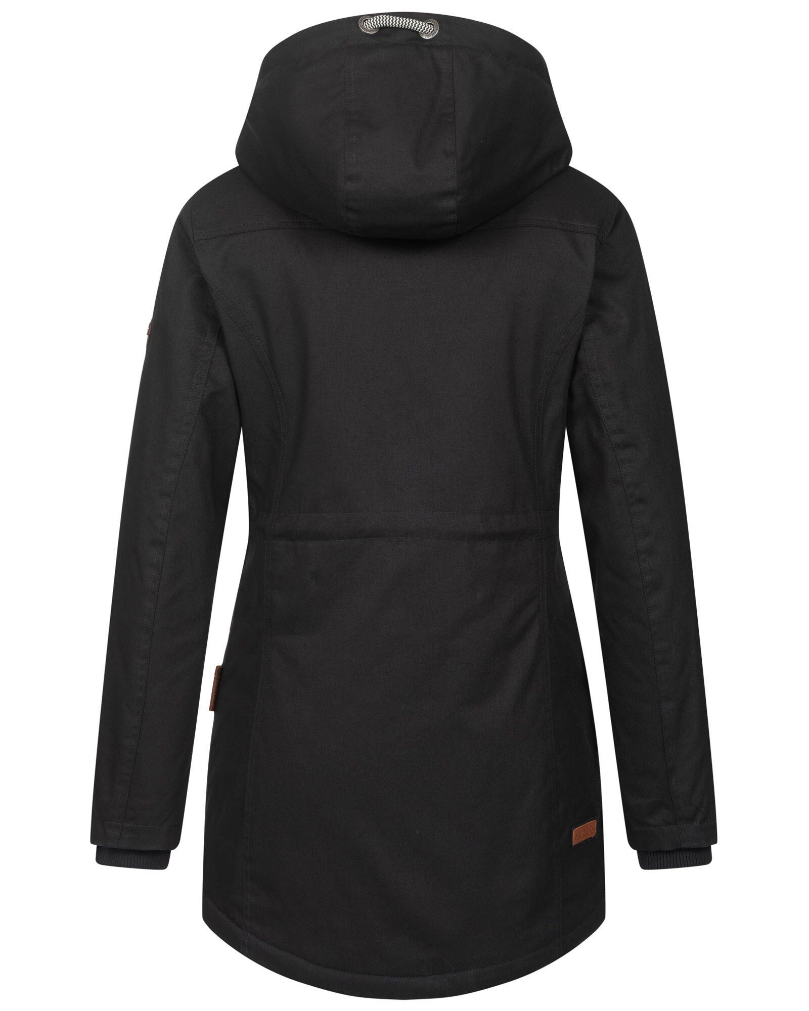 Navahoo Winterjacke Ireliaa mit Teddyfell warmen Schwarz