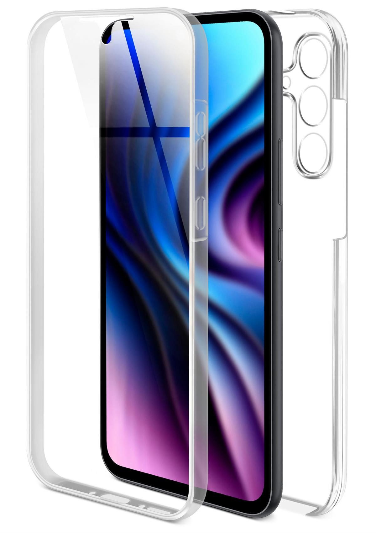 ONEFLOW Handyhülle ONEFLOW® Touch Case für Samsung Galaxy A54 5G, Hülle beidseitig, 360 Grad Schutzhülle durchsichtig aus Silikon
