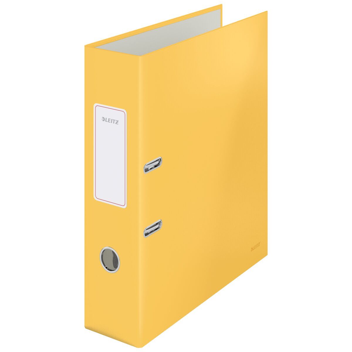 LEITZ Aktenordner Ordner Cosy Soft-Touch mit Schlitzen A4 80mm gelb Packung mit 6 Stück