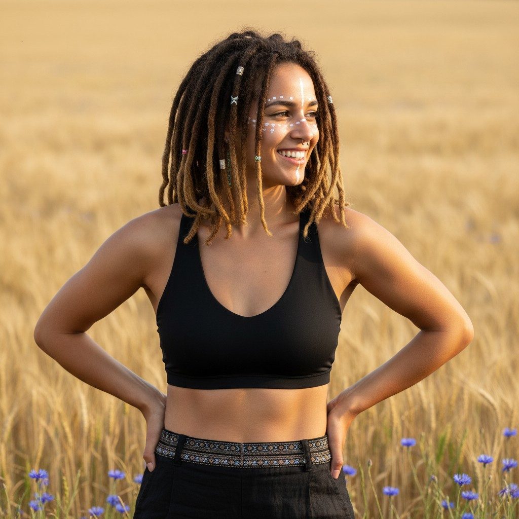 Guru-Shop T-Shirt Goa Psytrance Bikini Top, Boho Top, Pixi Top.. Festival, günstig online kaufen