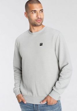 AJC Sweatshirt mit spezieller Materialstruktur und Logobadge