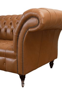 JVmoebel Chesterfield-Sofa, Chesterfield Sofa Zweisitzer Kunstleder Braun Klassisch Couch