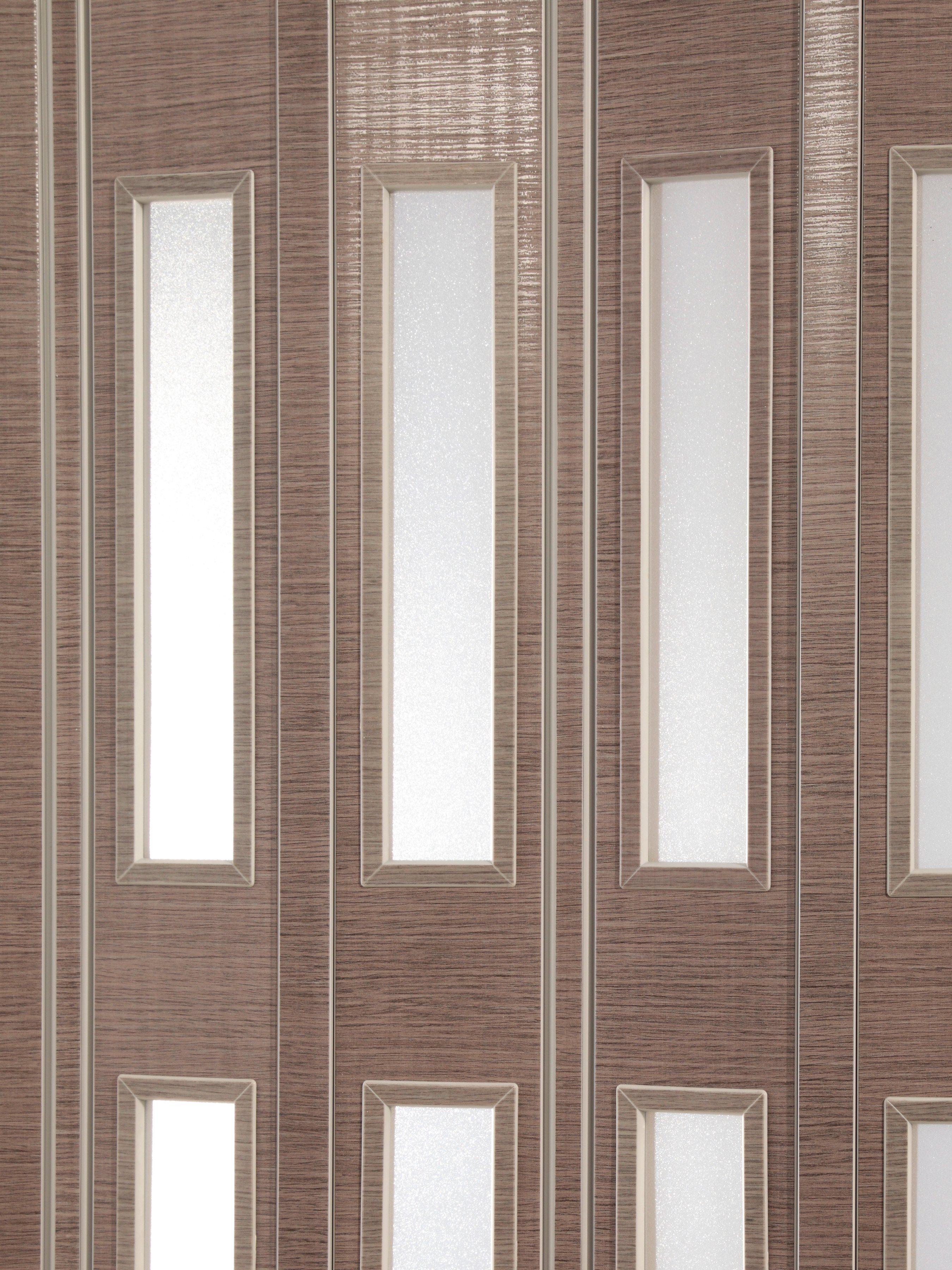Falttür taupe, cm Forte 202 m. 3 Festmaß x 87 satiniert, Fenster Elvira, eiche