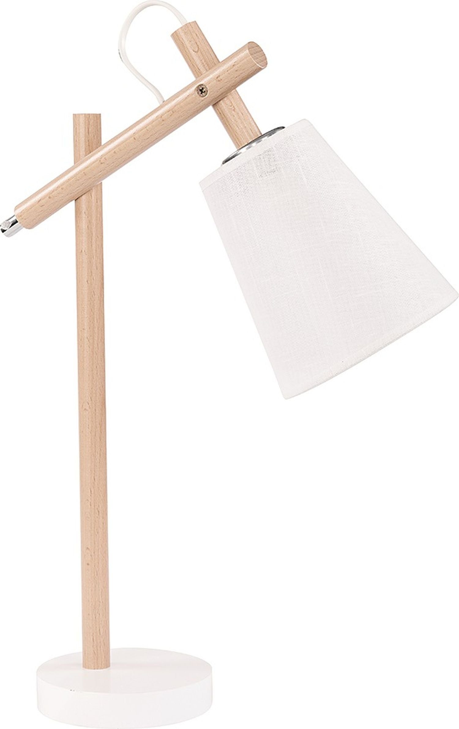 Schreibtischlampe ohne VAIO, Holz Skandinavisch NachtTischlampe Schlafzimmer Leuchtmittel, E27 Licht-Erlebnisse Stoff