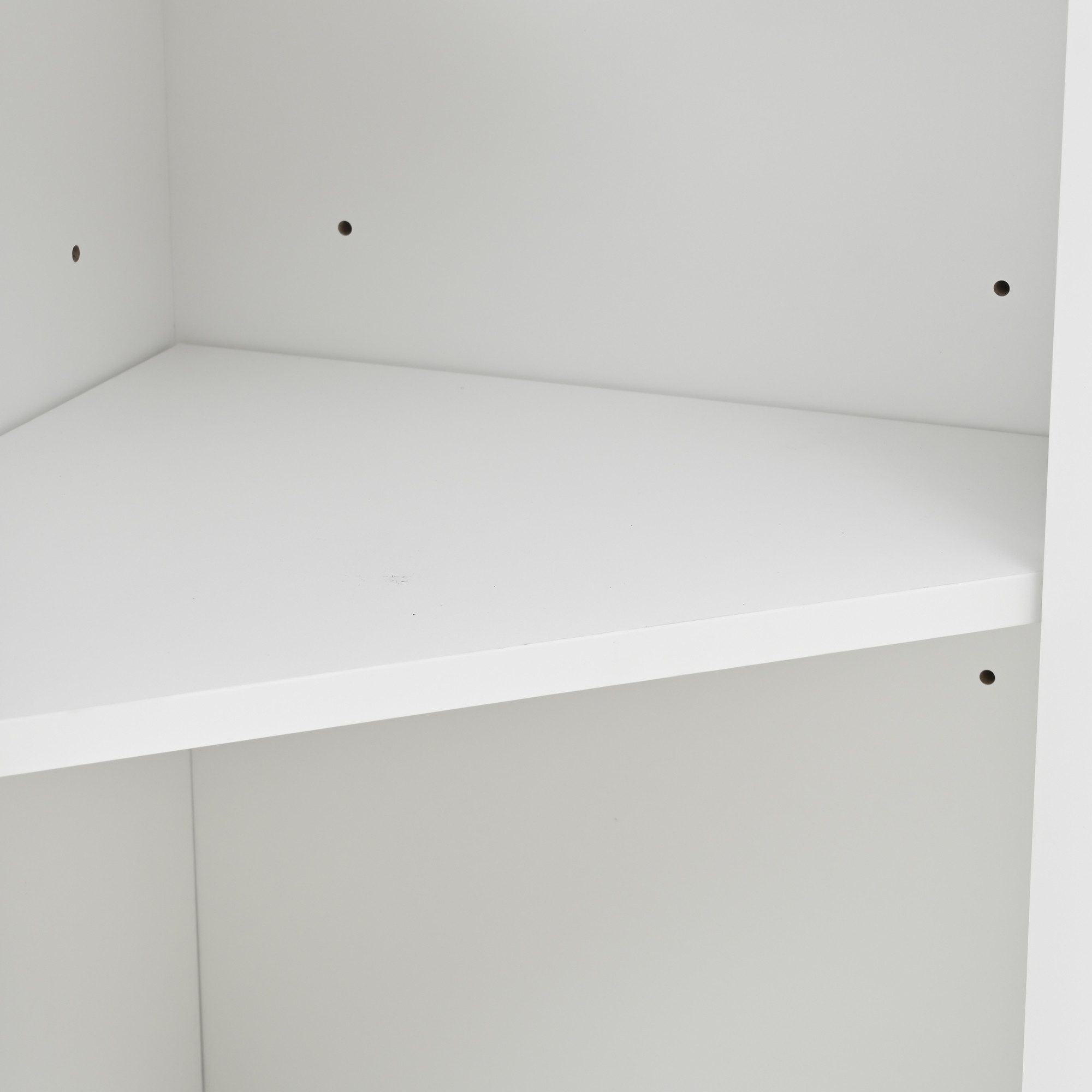 Flieks corner vanity unit including washbasin (W59/D42.5/H90.5 cm, 1-piece, floor-standing), bathroom furniture set corner cabinet with corner washbasin, bathroom cabinet white