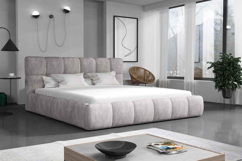 Fun Möbel Polsterbett Doppelbett GIOTTO (inkl. Bettkasten und Lattenrost), mit oder ohne Matratze