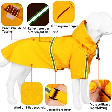 Dekorative Hunderegenmantel Hunderegenmantel Haustier Hund Mit Kapuze Regenmantel, Regenjacke Hund Wasserdicht für kleine und Mittelgroße Hunde
