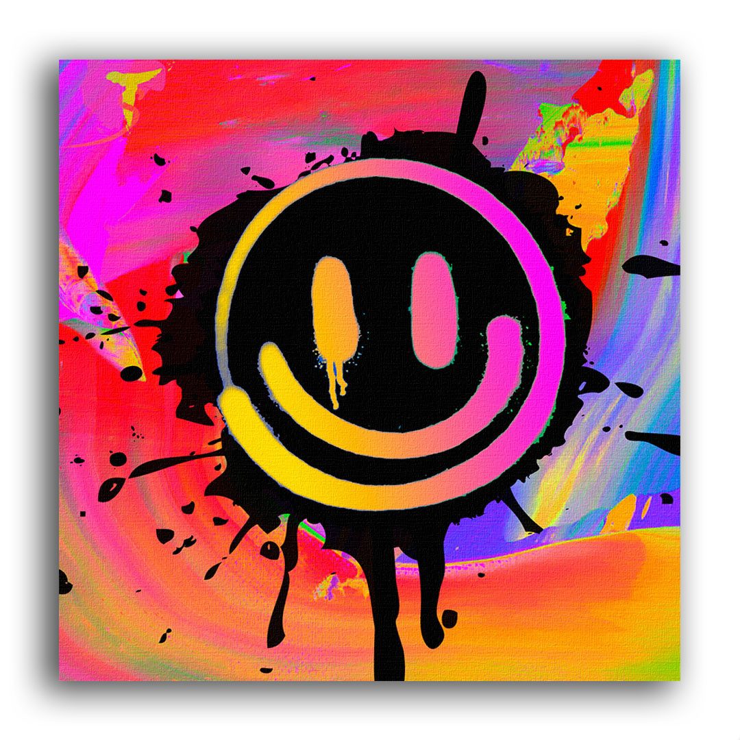 Next Level Canvas Wandbild Smiley