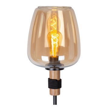 click-licht Stehlampe Stehleuchte Ilona in Amber und Schwarz E27, keine Angabe, Leuchtmittel enthalten: Nein, warmweiss, Stehlampe, Standlampe