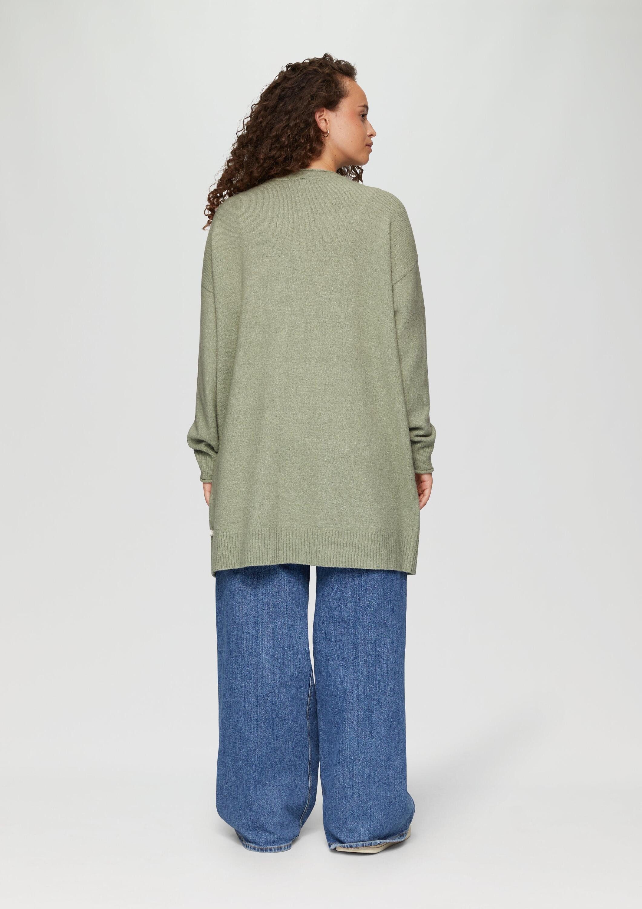 QS Cardigan Strickjacke Weiche Strickjacke mit Rollkante