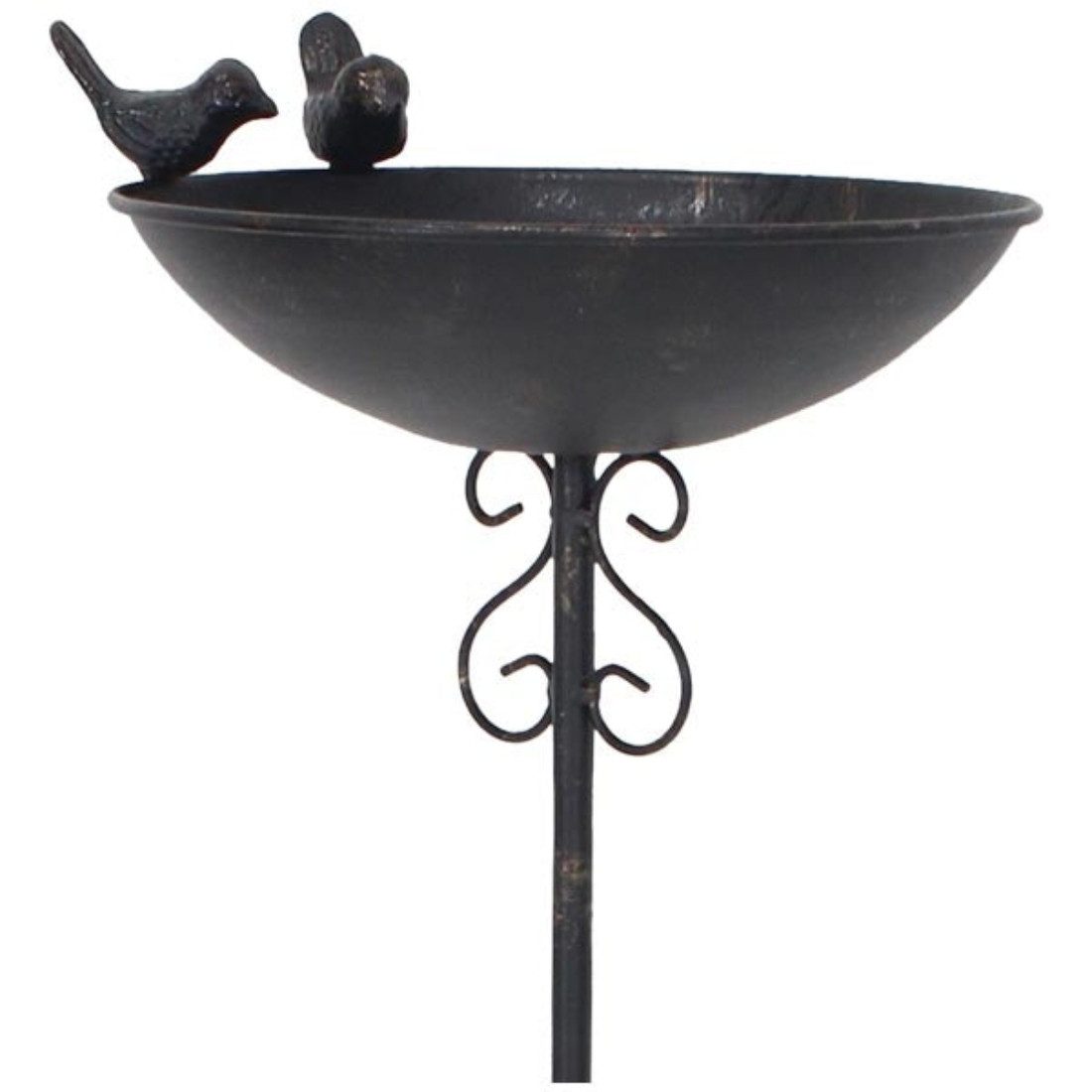 Vogeltränke Vogel Futterplatz Metall ArtFerro braun Ø22cm H109cm Futterstation