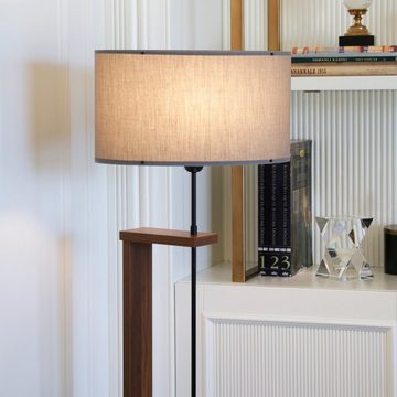 Opviq Stehlampe AYDAXL, Dunkelgrau, 21 x 38 cm, 100% hölzern