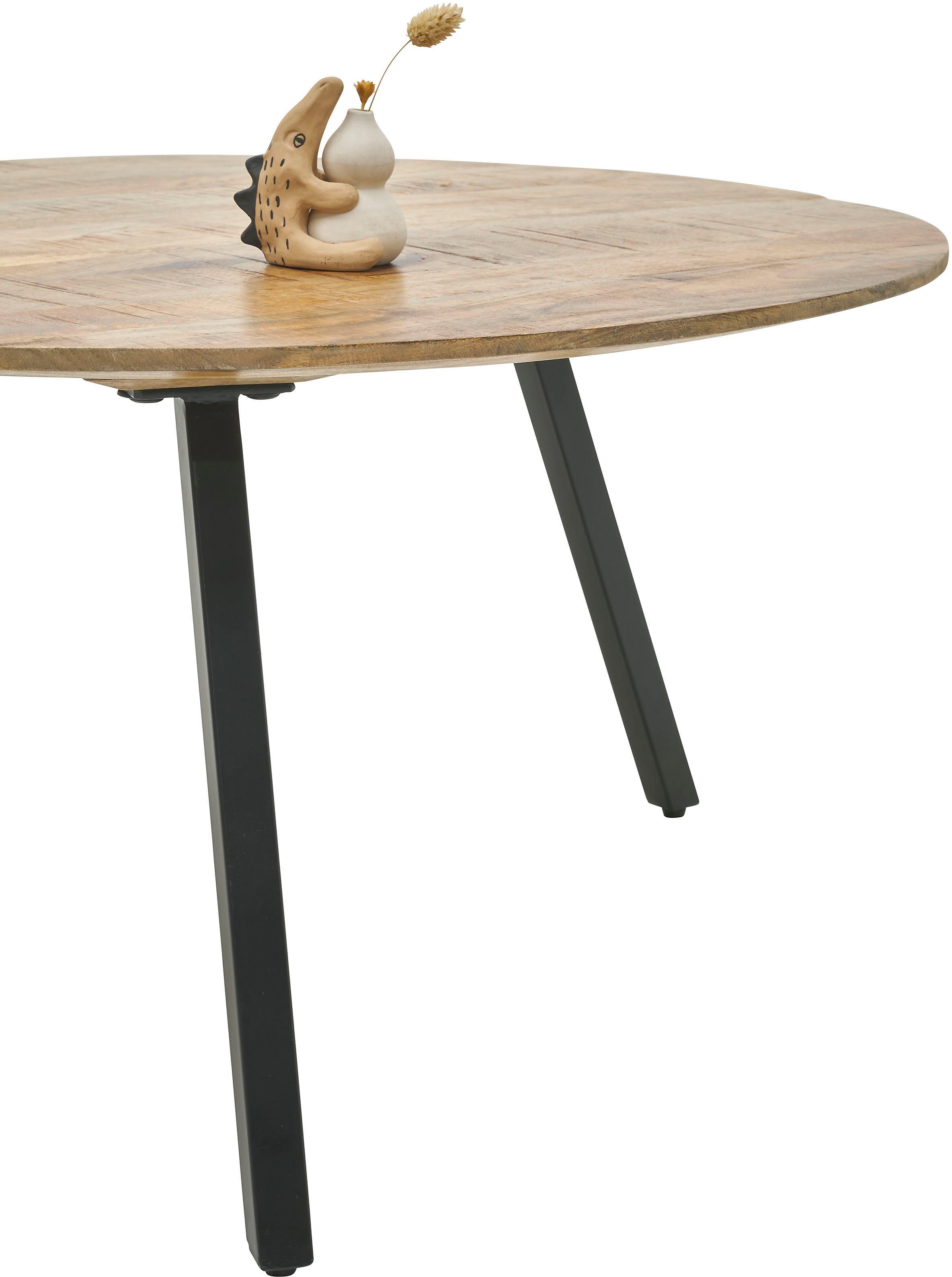 Stolkom Sp.z.o.o. Couchtisch Gloria, rund Massivholz Mango Wood
