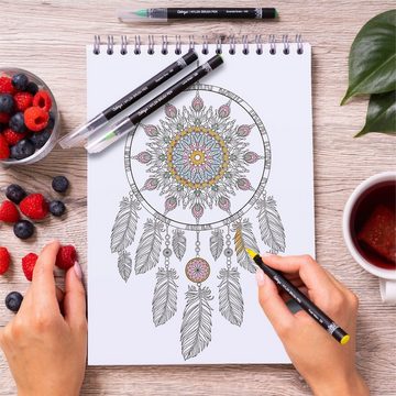 Colorya Malen nach Zahlen Mandalas Anti-Stress: Erstes A4 Malbuch für Erwachsene von Colorya