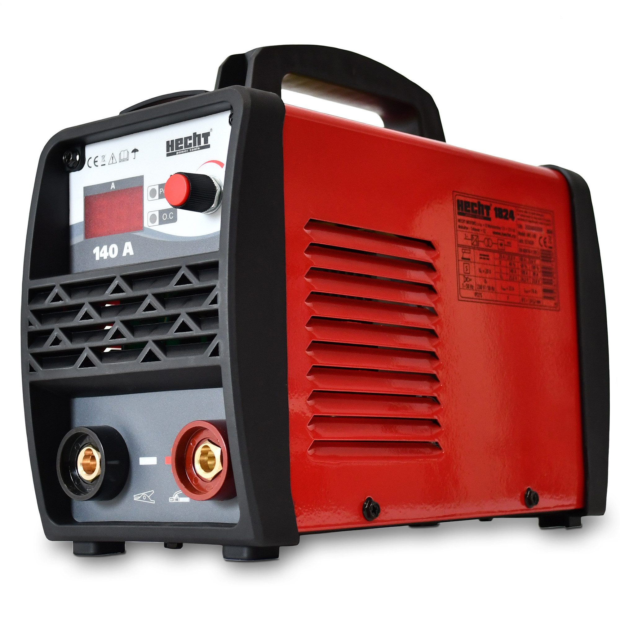 Hecht Inverterschweißgerät 1824 MMA IGBT Elektroden Hot-Start Anti-Stick, 20 - 140 A, 1-tlg., Schweißinverter Lichtbogen Metallbau Stahl tragbar Werkstatt