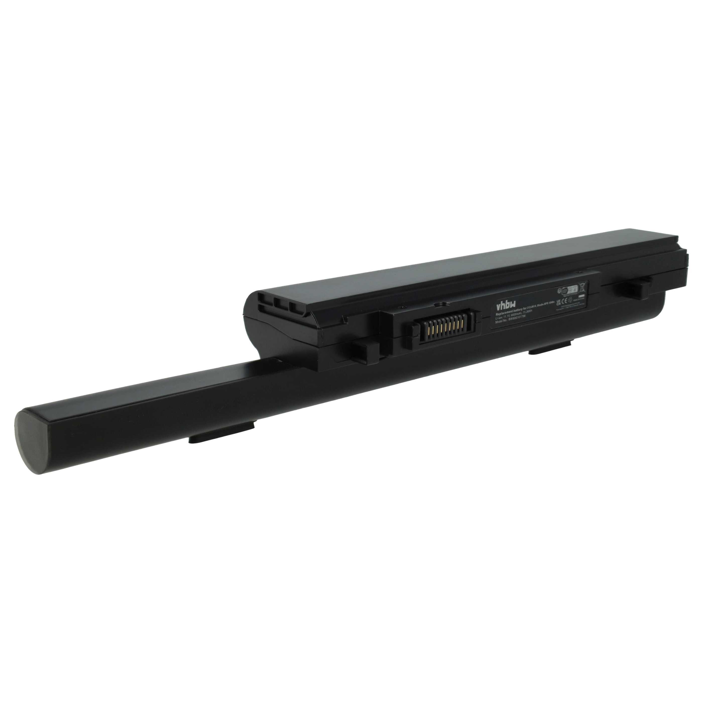 vhbw Akku Ersatz für Dell W303C, W298C, U011C, 451-10692, X411C, 312-0815, Laptop-Akku Akku Li-Ion 6600 mAh (11,1 V, 1 St), Leistungsfähiger Austausch-Akku für Notebook, Wiederaufladbar, Jede