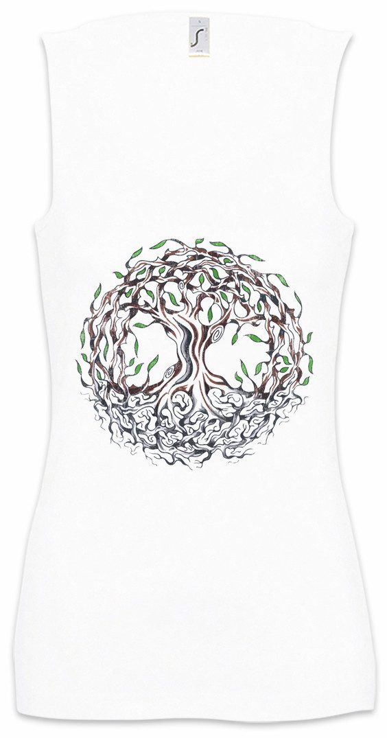 Tanktop Yggdrasil IX Ärmelloses Damen T-Shirt Asen Celtic Irminsul Tree Loki