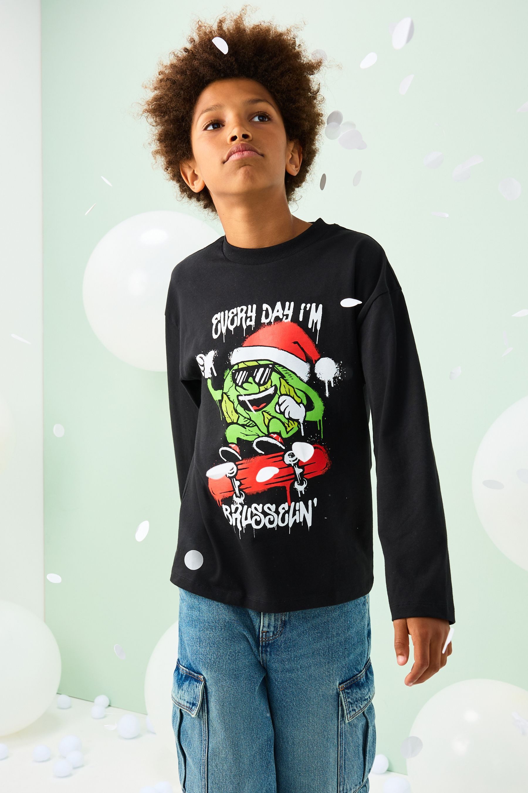Next Langarmshirt Weihnachtliches, langärmeliges T-Shirt (1-tlg)