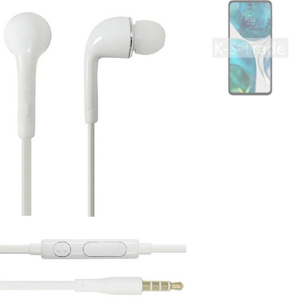 K-S-Trade für Motorola Moto G52 In-Ear-Kopfhörer Lautstärkeregler Headset u weiß 3,5mm) Mikrofon (Kopfhörer mit