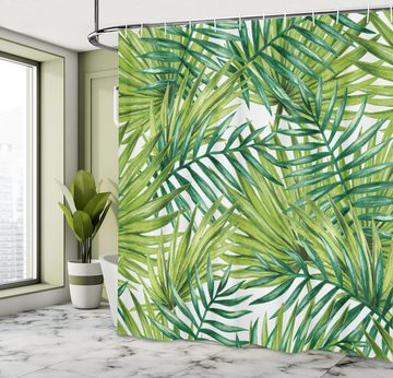 Abakuhaus Duschvorhang Moderner Digitaldruck mit 12 Haken auf Stoff Wasser Resistent Breite 175 cm, Höhe 180 cm, Pflanze Bunte Illustration Natürliche
