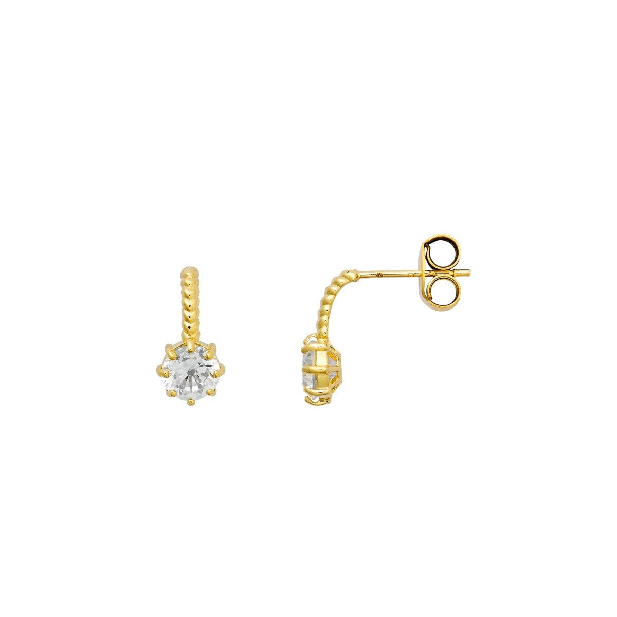 Paar Ohrstecker Ohrstecker Damen Fine Zirkonia 585er Gelbgold XG14K6077G