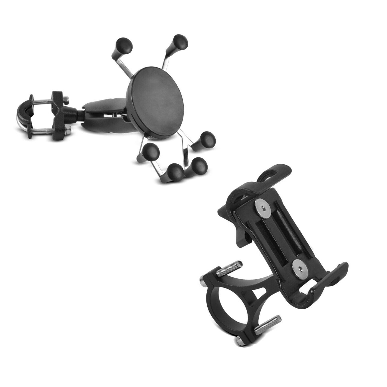 Tourtecs Sitzbank Set: Motorrad Smartphonehalter SH8 passend für Lenker Handyhalter Alum