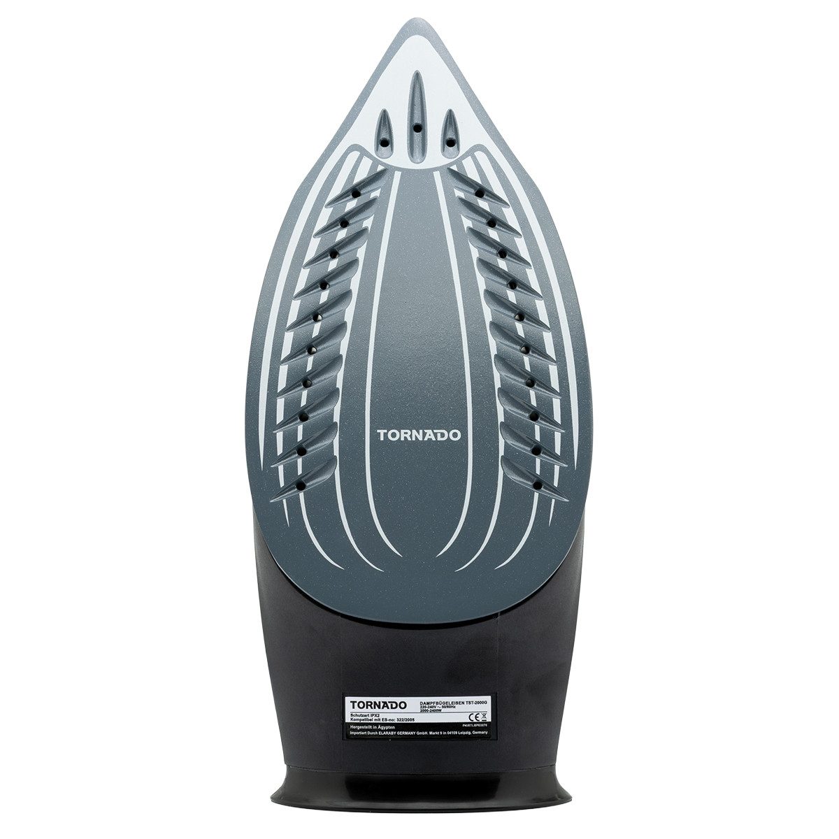 Tornado Dampfbügeleisen Dampfbügeleisen 2000W, Keramiksohle, 300 ml Tank, Tropfschutz,Schwarz