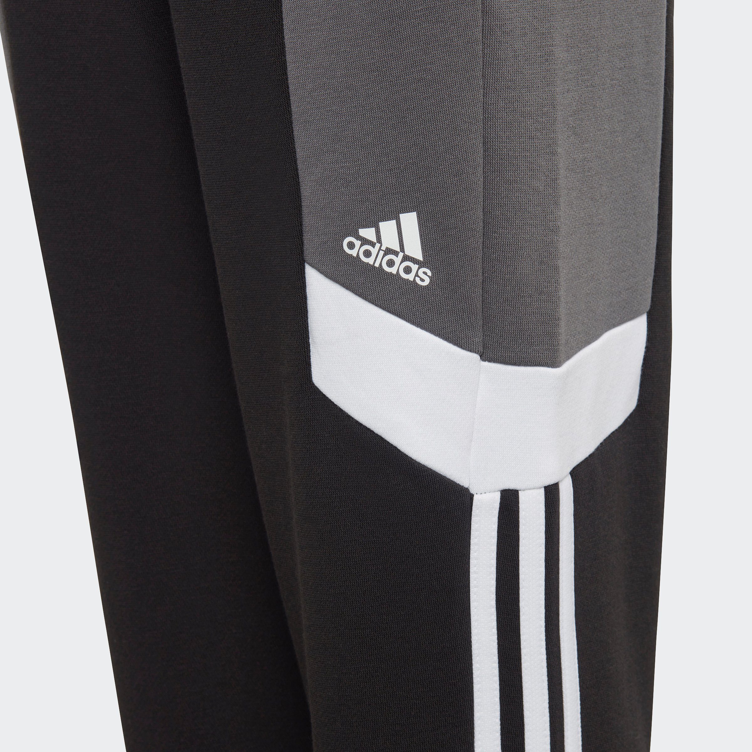 Five Black / White / adidas (1-tlg) Sportswear HOSE Grey Sporthose 3STREIFEN COLORBLOCK