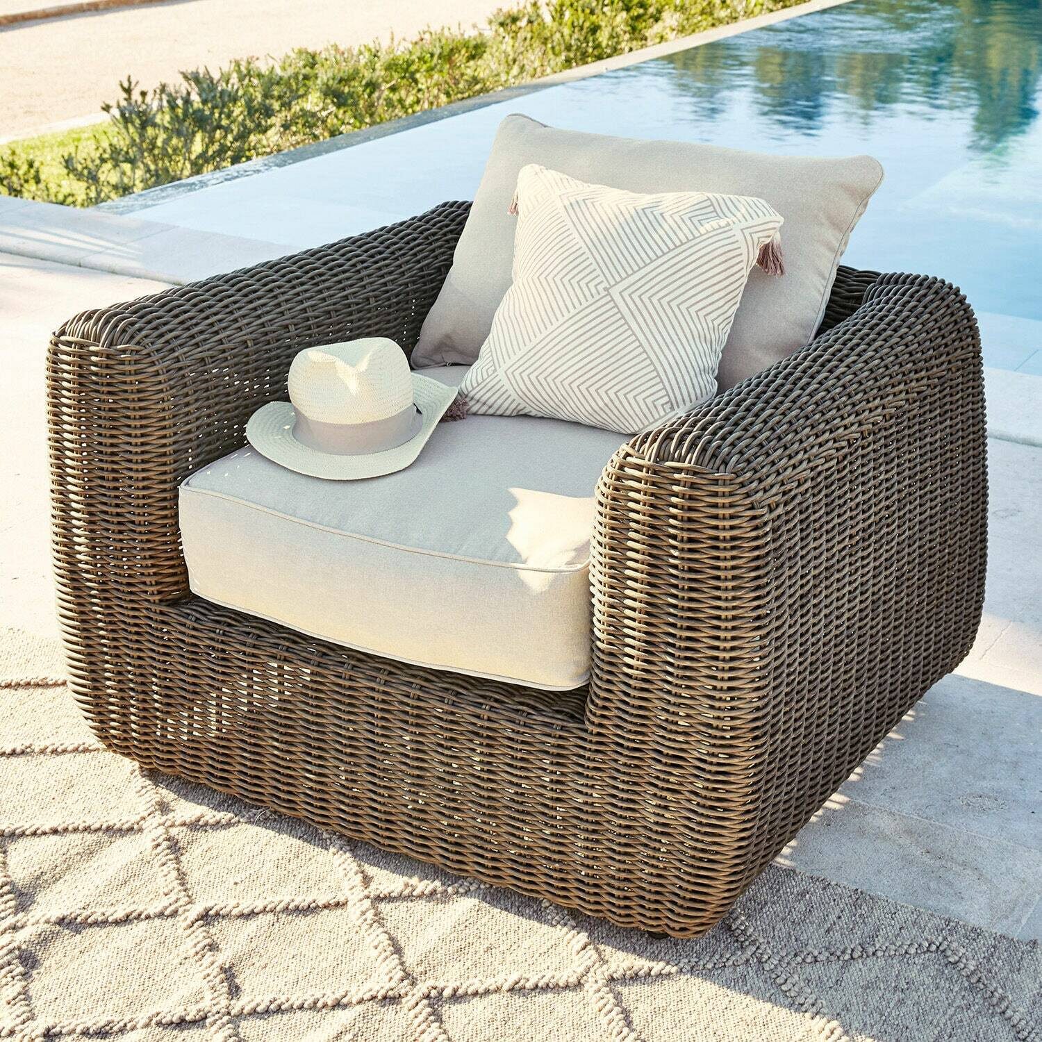 Mirabeau Gartensessel Sessel Bogdanne braun/creme