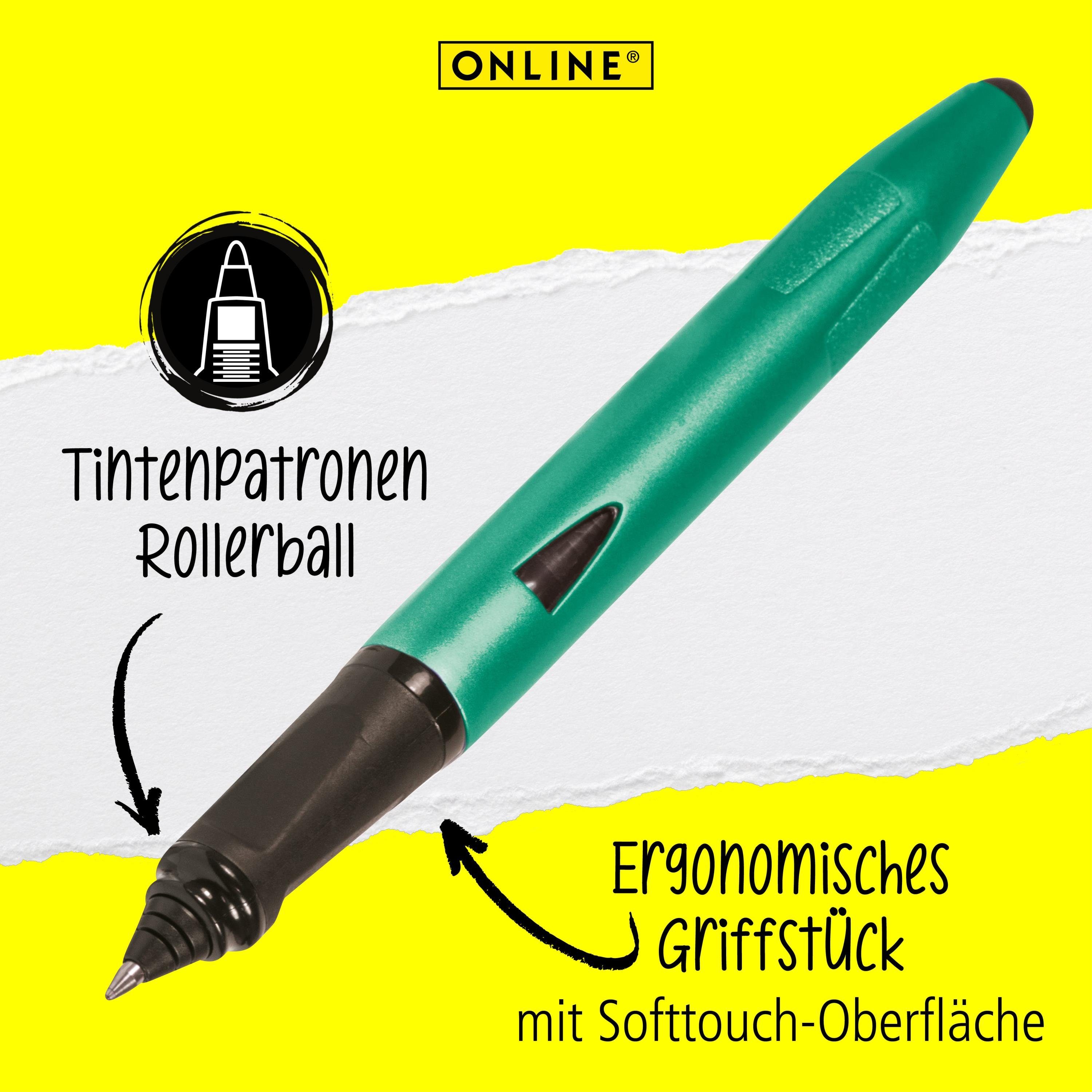 Online Switch ergonomisch, Schule, Pen ideal mit für Plus, Tintenroller Grün die Stylus-Tip