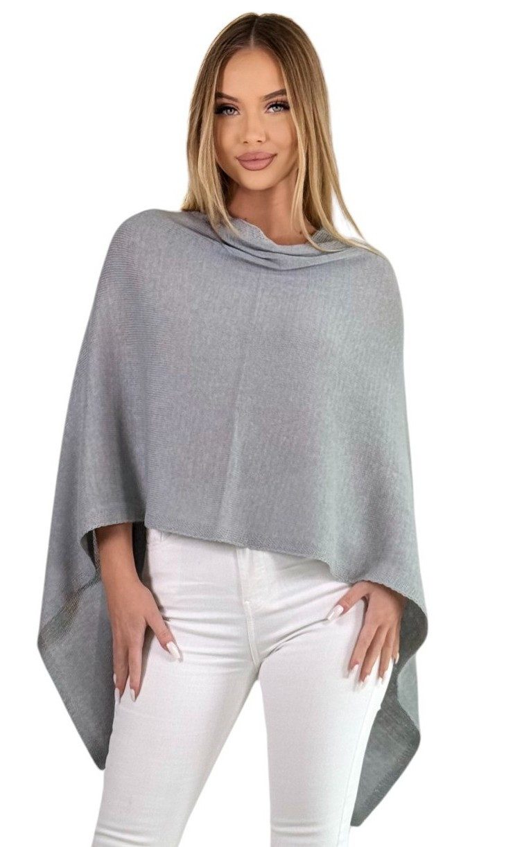 Mississhop Strickponcho Damen Poncho Cape Überwurf Strickponcho feiner Stri günstig online kaufen