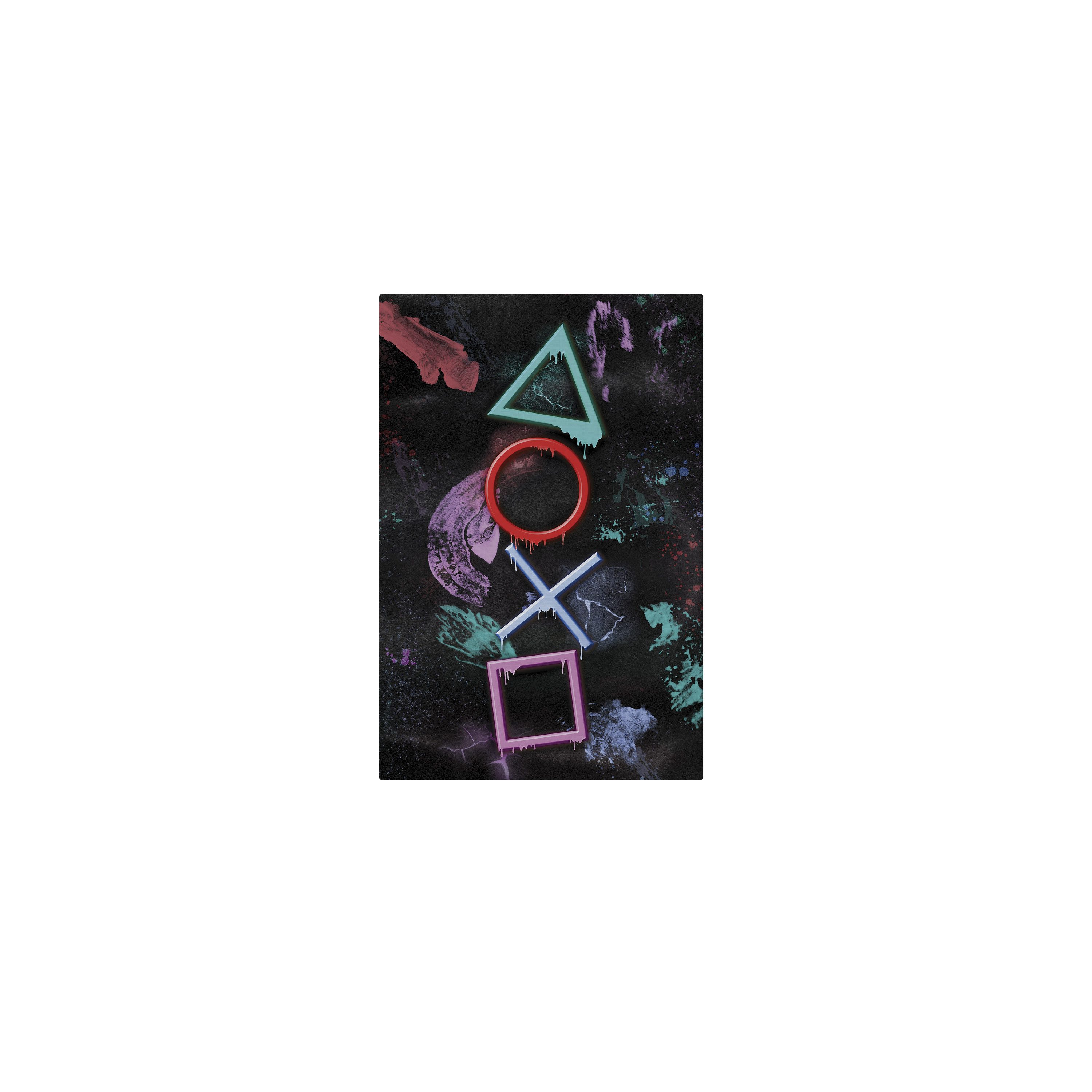 SPACEREBELS Leinwandbild UPRISING NEON ICONS, Geometrisch (1 St), 3 cm Keilrahmen, Baumwollleinwand