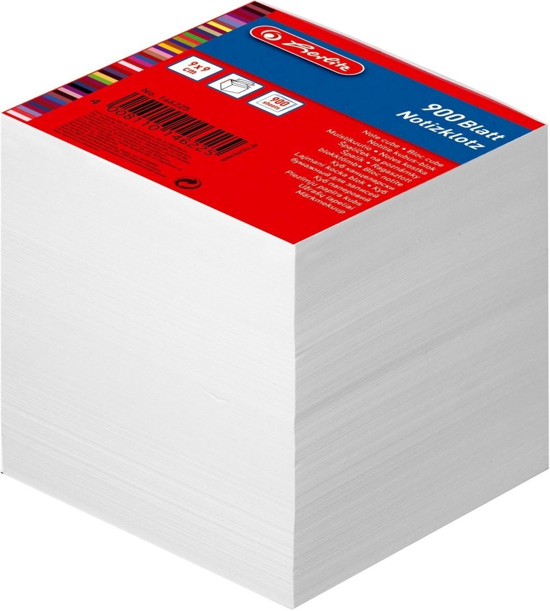 Notizzettel Notizzettelblock 9x9x9cm weiß