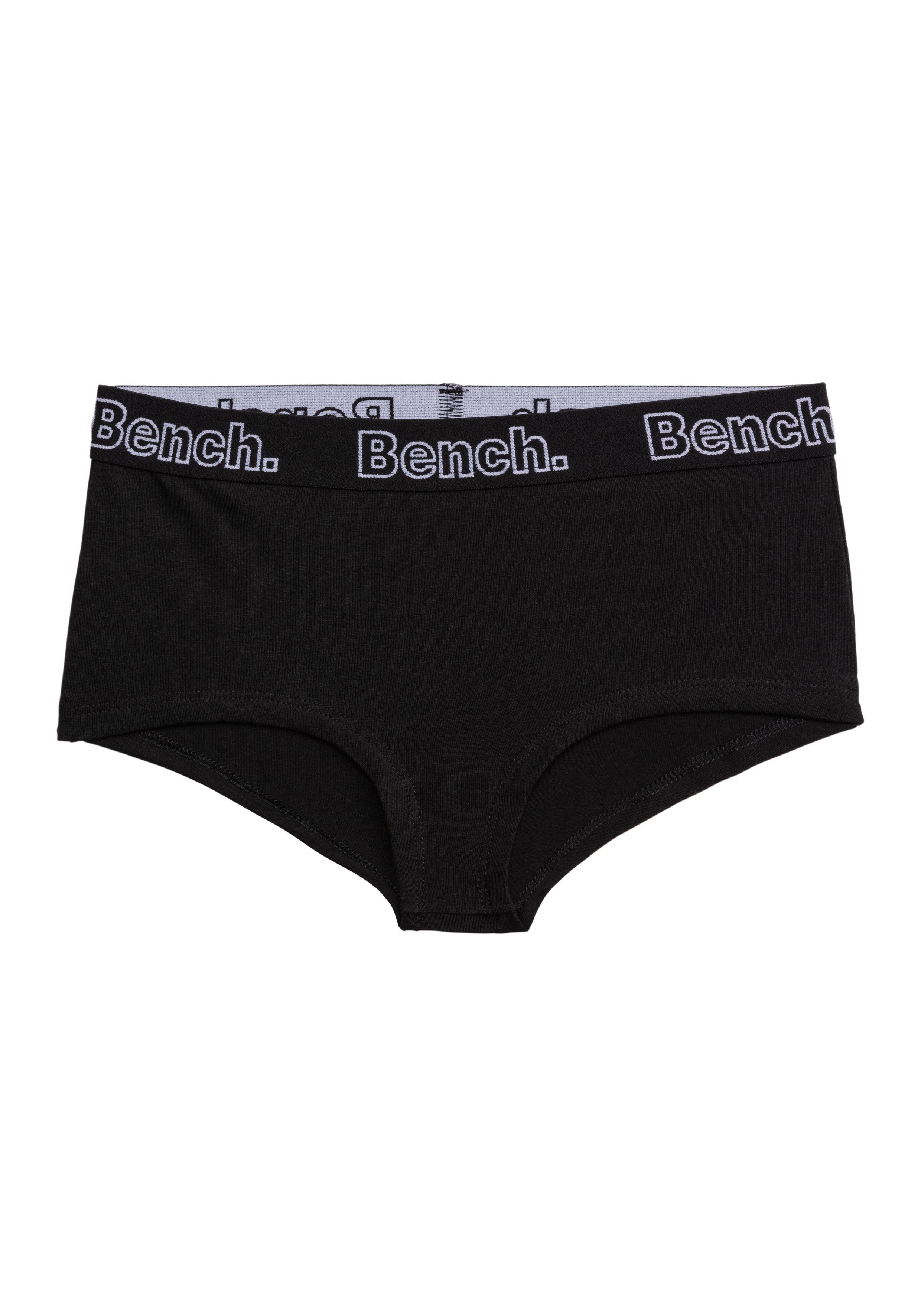Bench. Panty (Packung, / mit türkis Logo schwarzem 3-St) schwarz / pink Webbund