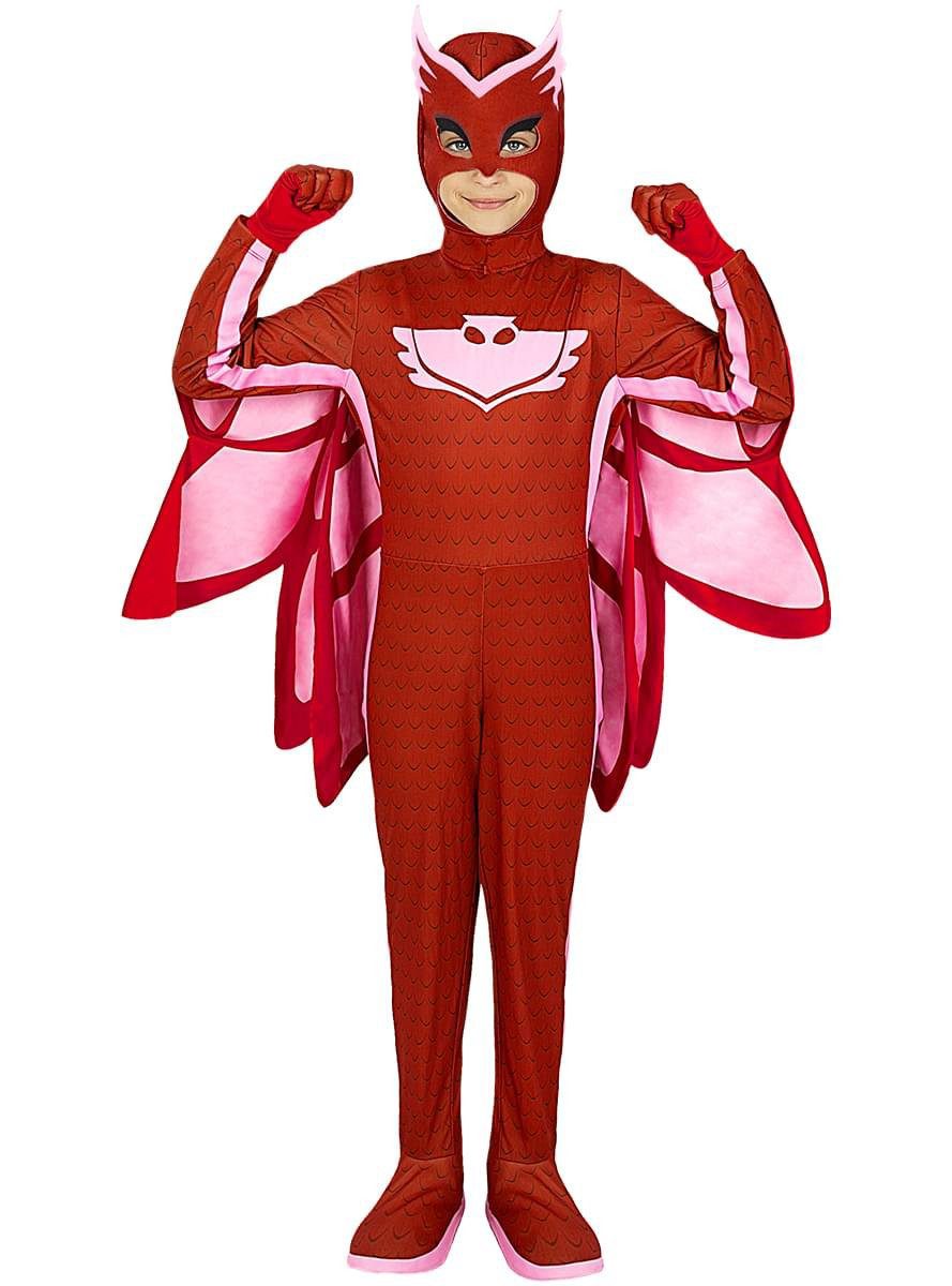 Funidelia Kostüm PJ Masks – Eulette Kostüm für Kinder, Das geheimnisvolle Amulett (und dieses Kostüm) macht Dich zum Pyjama-