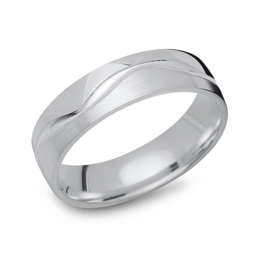 Unique Silberring Unique Silberring 925 Sterling Silber teilpoliert 6mm breit R8529