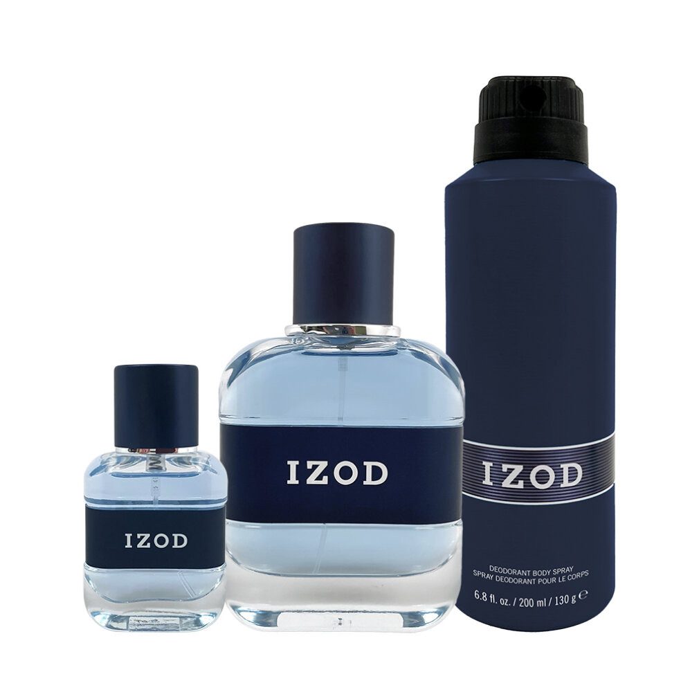 IZOD Eau de Toilette Blue Gift Set 100ml EDT + 15ml EDT + 200ml Body Spray