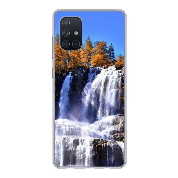 MuchoWow Handyhülle Wasserfall - Norwegen - Natur Handyhülle Samsung Galaxy A51 5G Smartphone-Bumper Print Handy