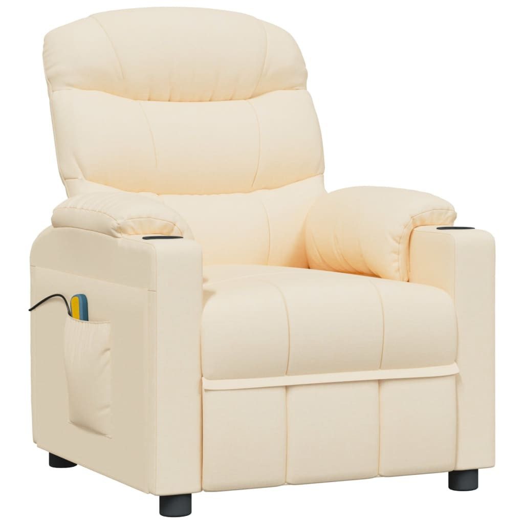 vidaXL Massagesessel Massagesessel Creme Stoff (1-St) günstig online kaufen