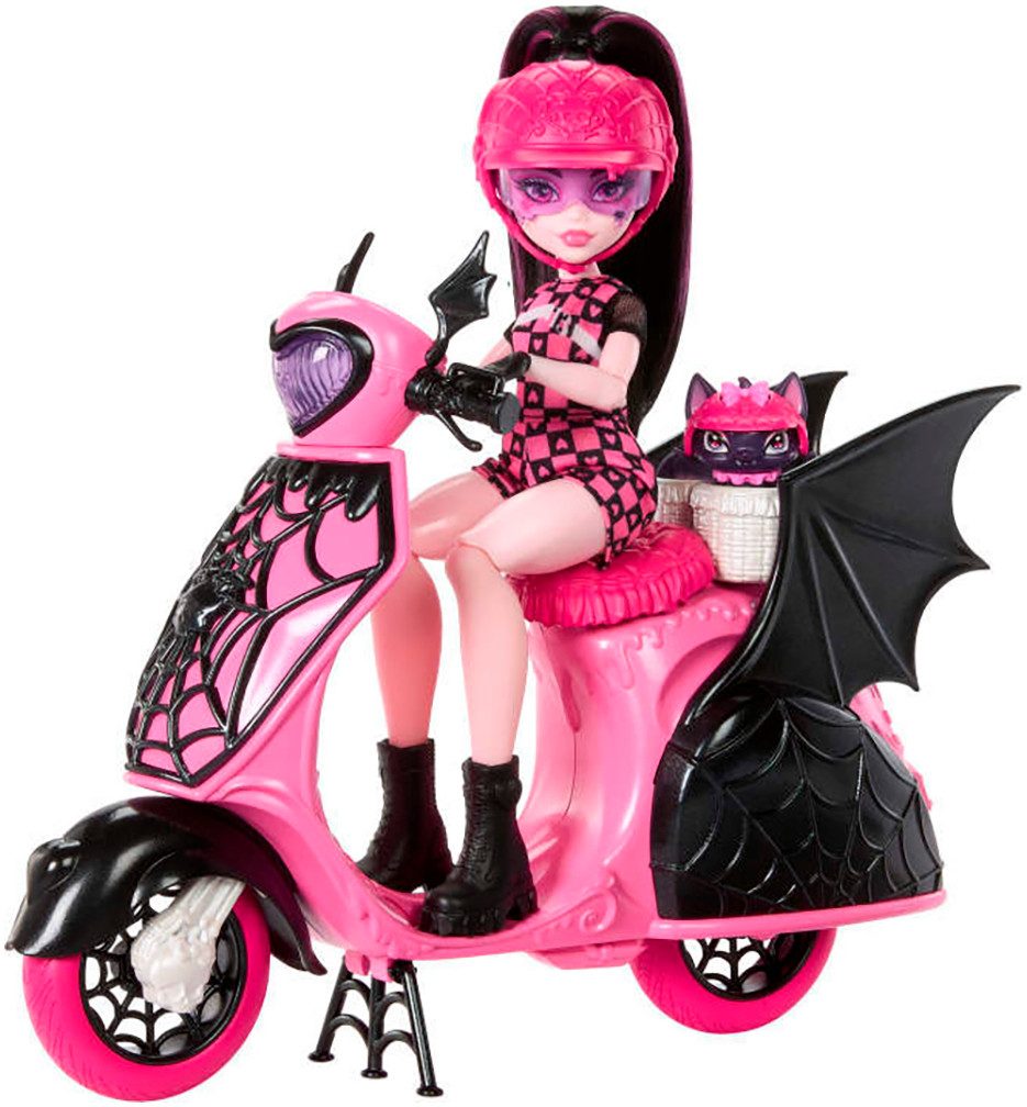 MonsterHigh™ Anziehpuppe Draculaura, Count Fabulous, mit Vampastic Scooter günstig online kaufen