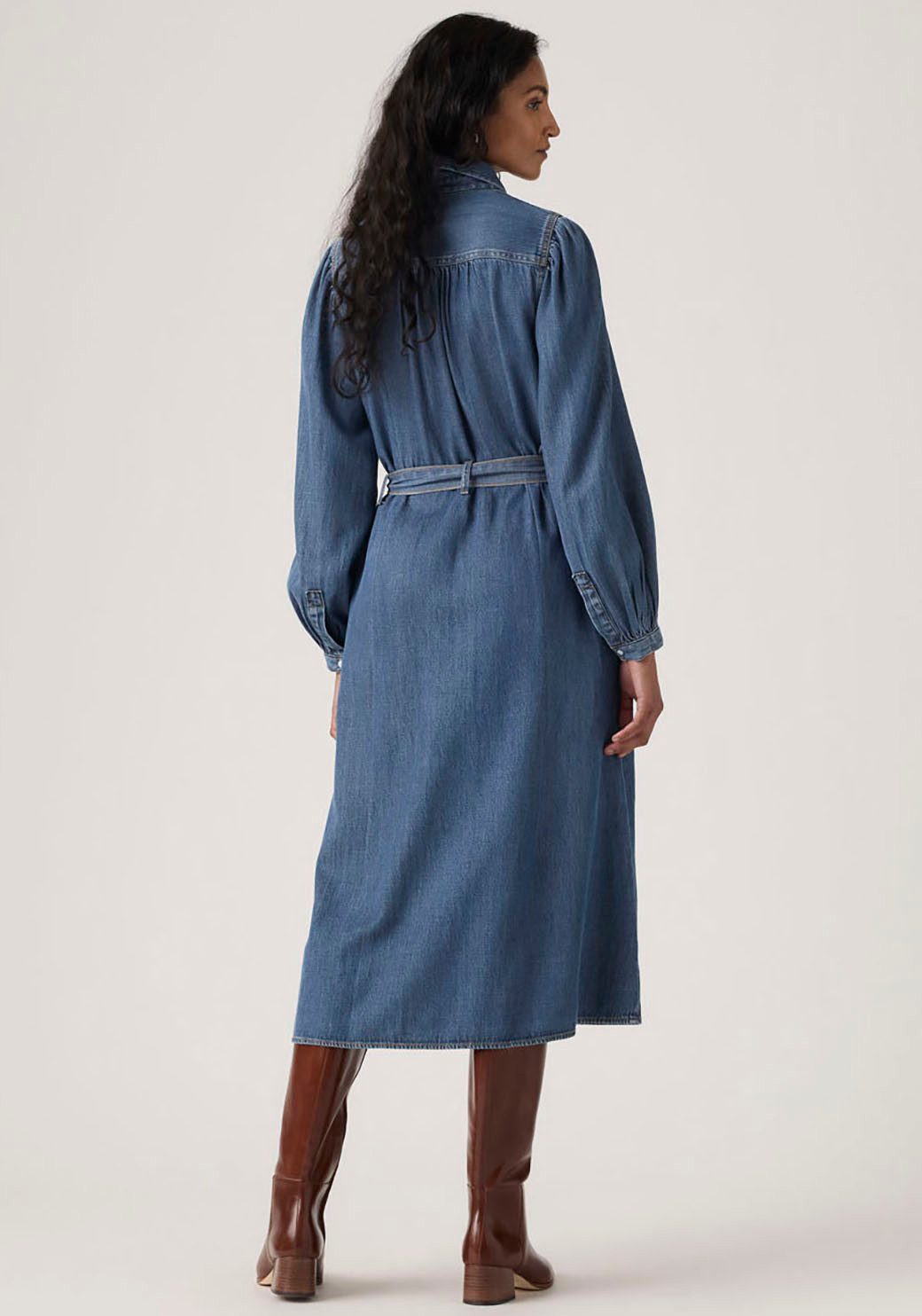 Levi's® Jeanskleid JOURNEY LS MAXI DRESS mit Bindegürtel