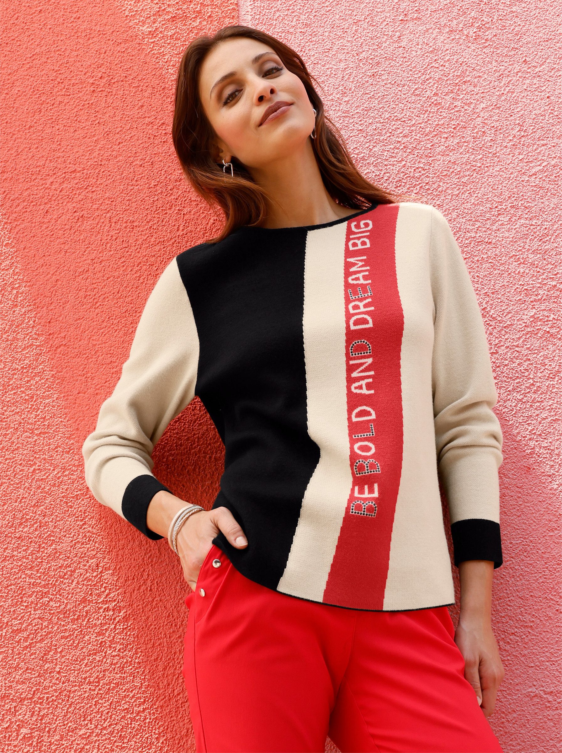 Witt Strickpullover Langarm-Pullover Langarm Jacquard