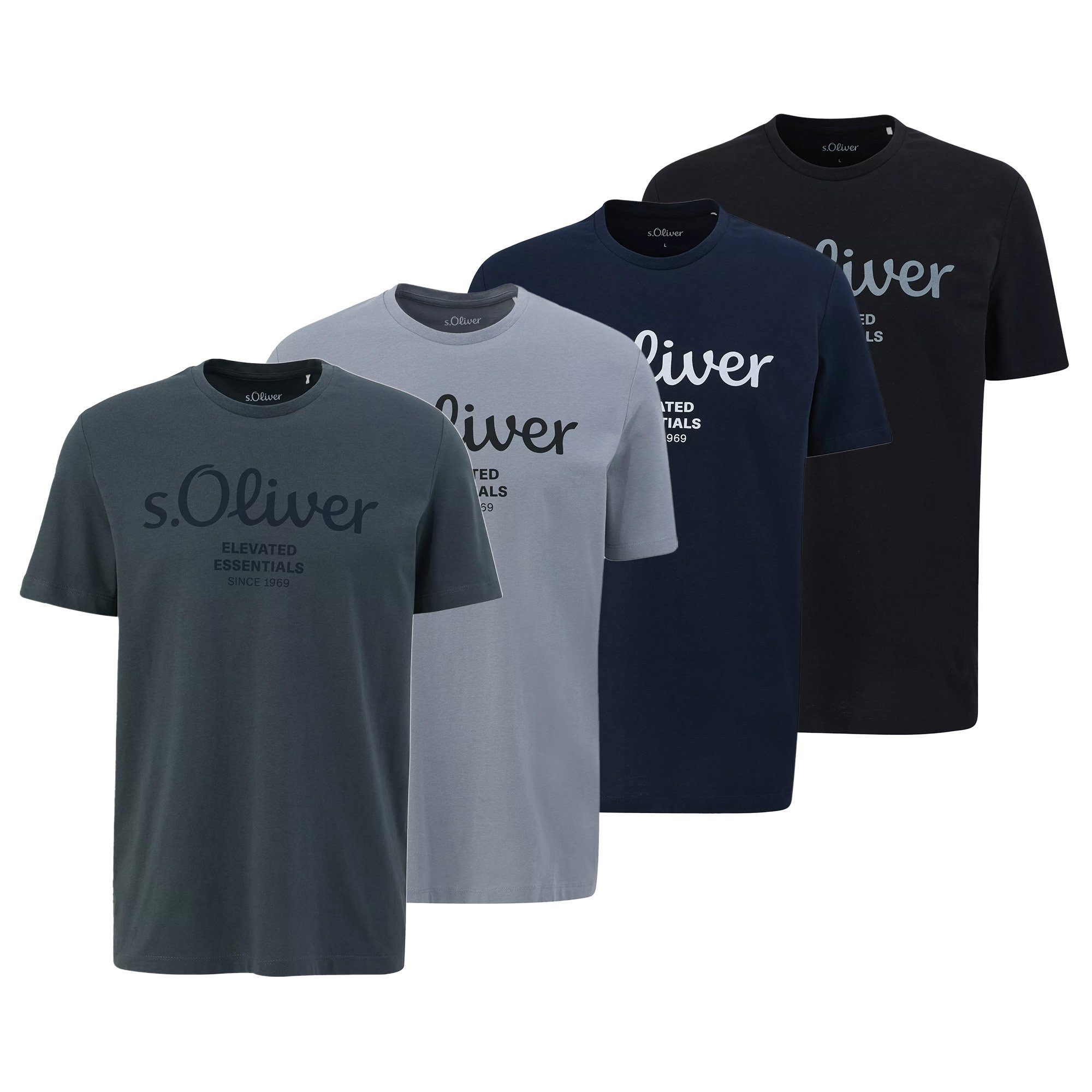 s.Oliver T-Shirt Herren T-Shirt 4er Pack günstig online kaufen