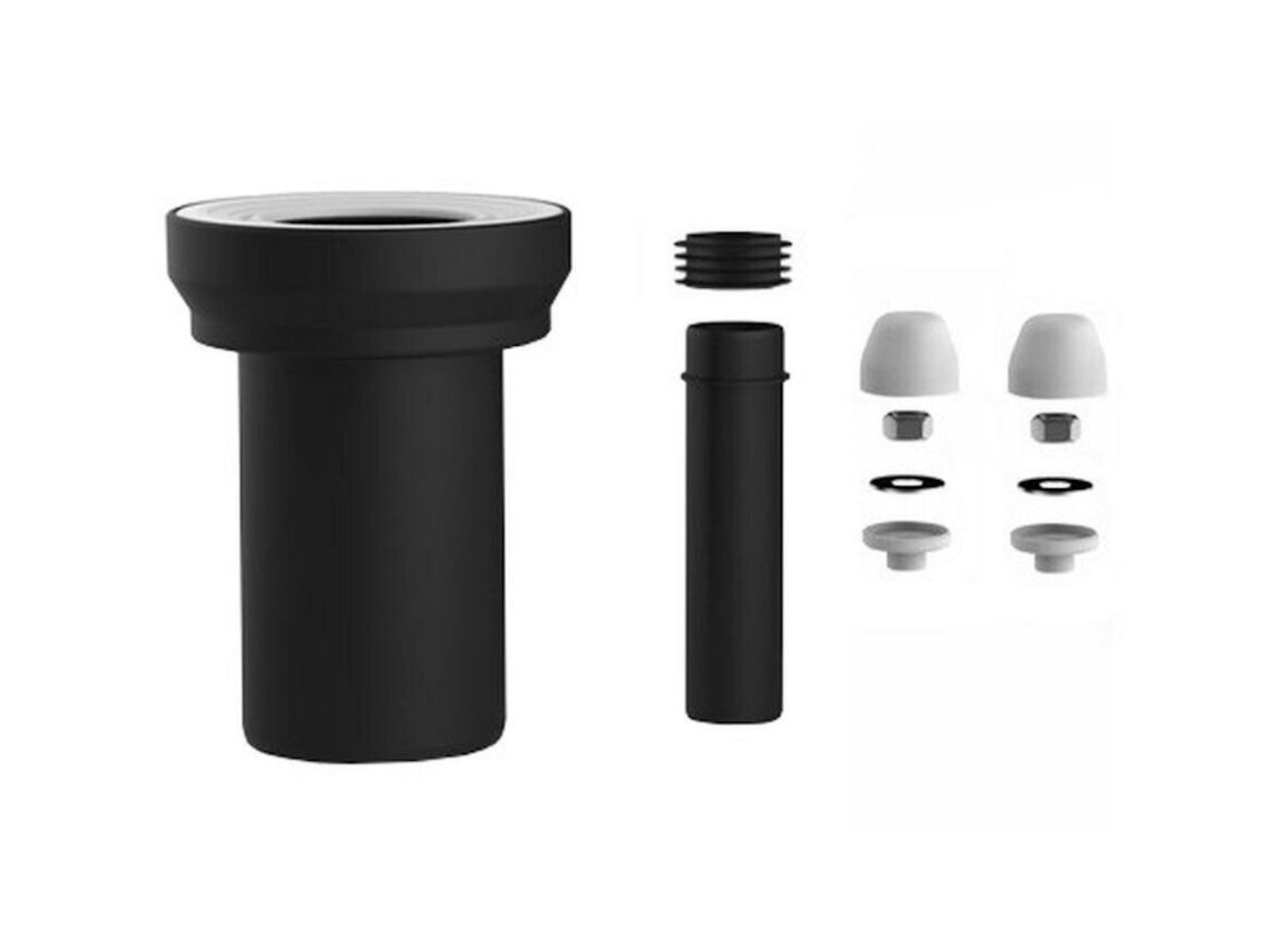 SANIT WC-Anschlussrohr WC-Anschlussgarnitur 180 mm DN90 PP weiß - 58.933.00..0000