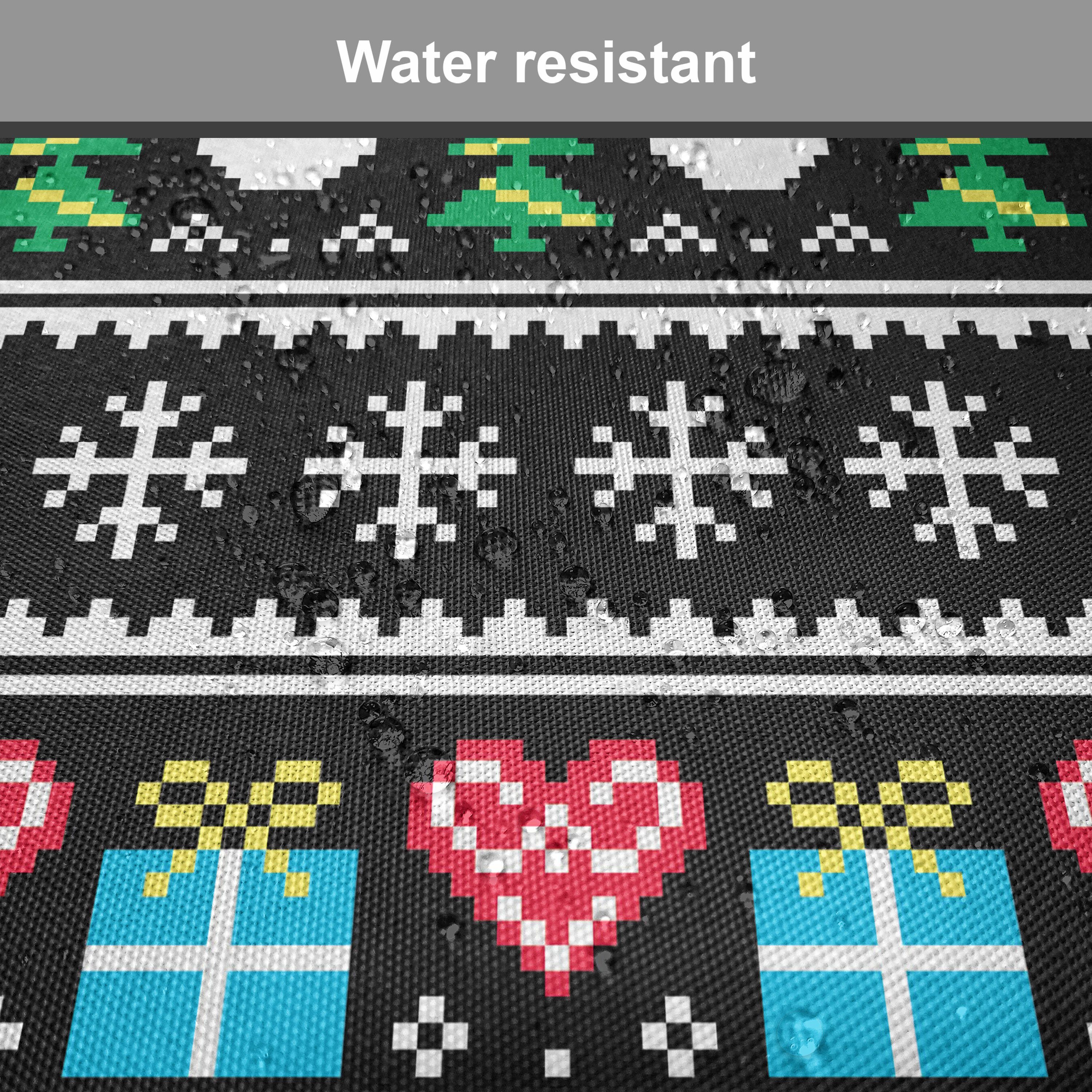 wasserfestes Weihnachten für Riemen Dekoratives Kissen Abakuhaus Borders mit Retro Nordic Küchensitze, Stuhlkissen