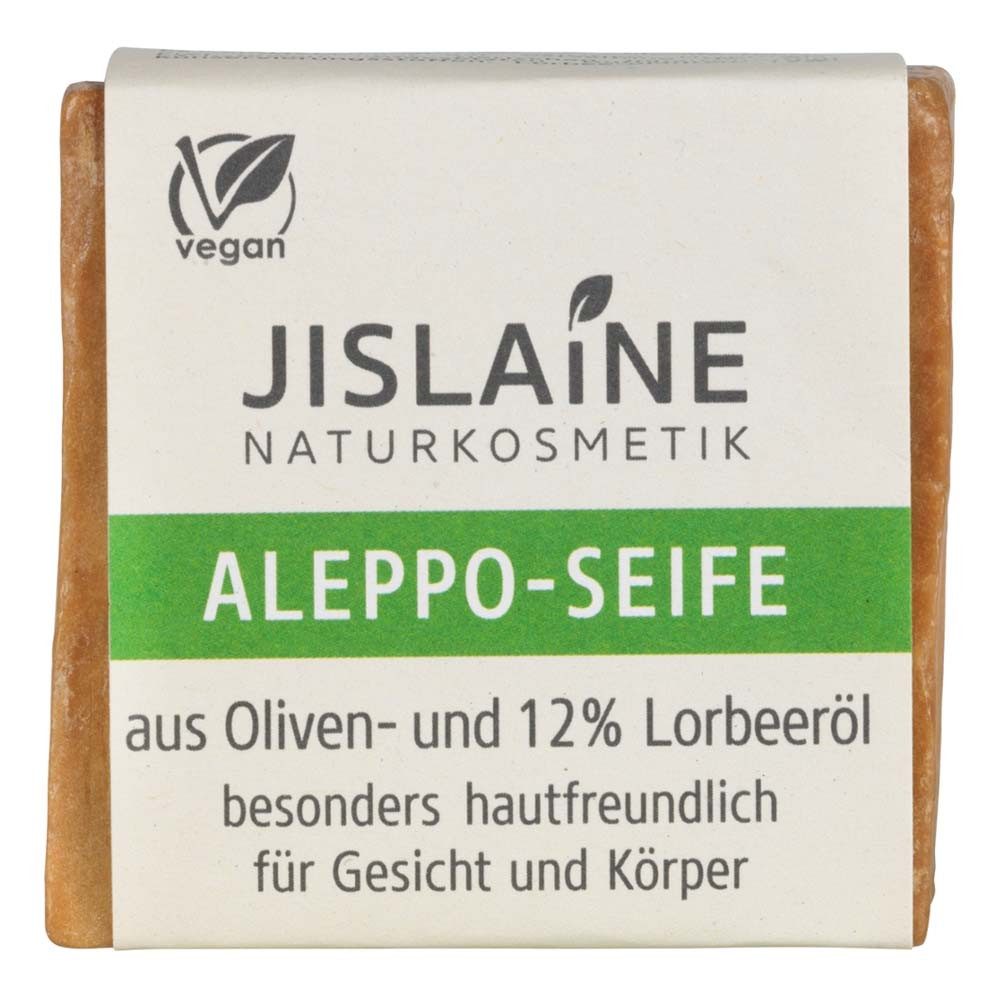 Jislaine Handseife Aleppo-Seife - Oliven- und 12% Lorbeeröl 200g