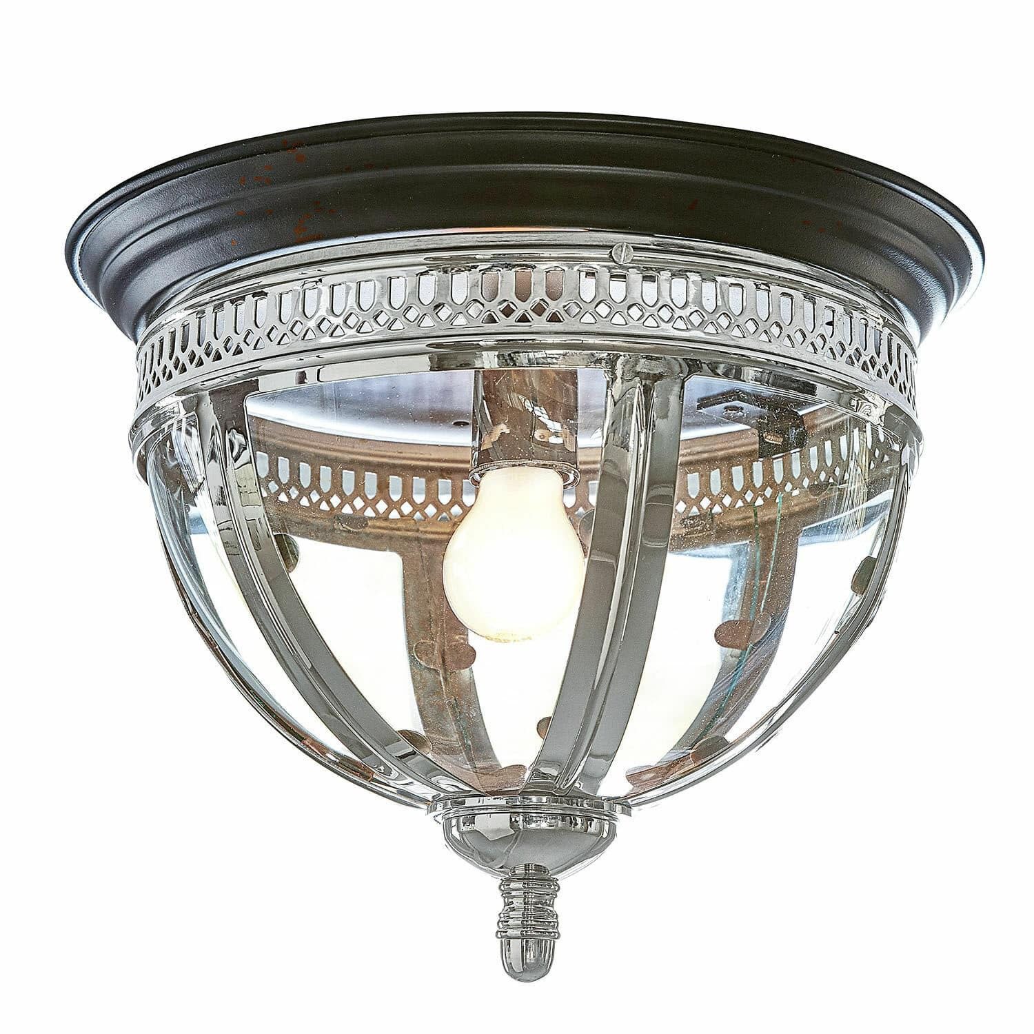 Mirabeau Wandleuchte Wand- & Deckenlampe Toole silber/schwarz günstig online kaufen