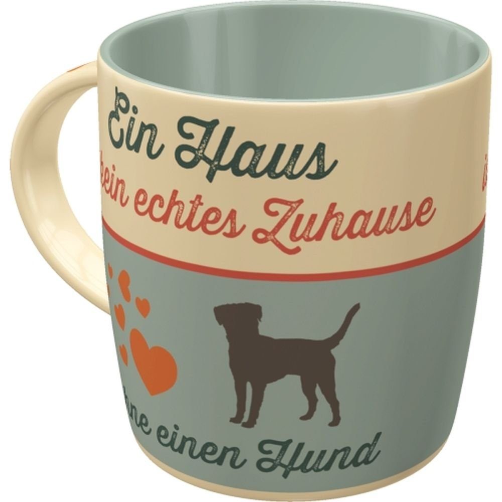 Nostalgic-Art Tasse Kaffeetasse - PfotenSchild - Ein Haus ist kein echtes Zuhause